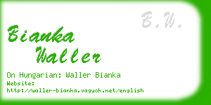 bianka waller business card
